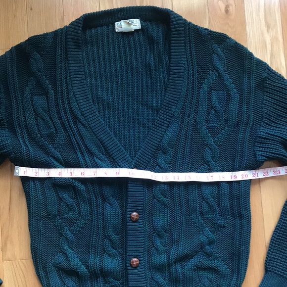 Oversized vintage green cardigan - Picture 5 of 8